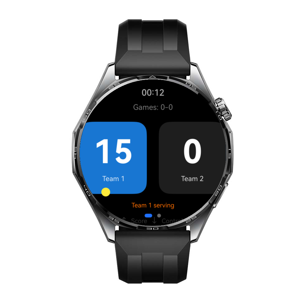 Serve indicator screen