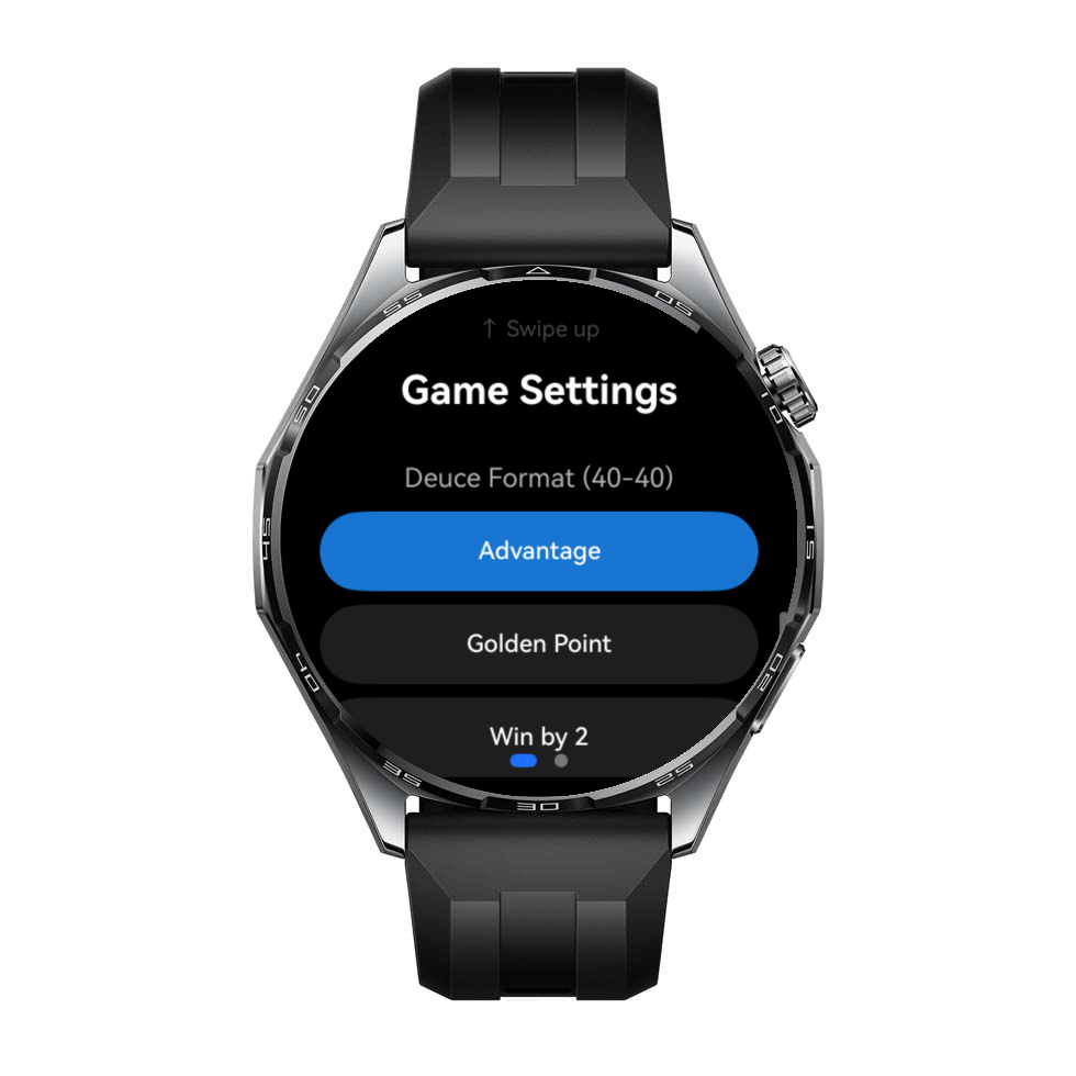 Deuce mode settings screen